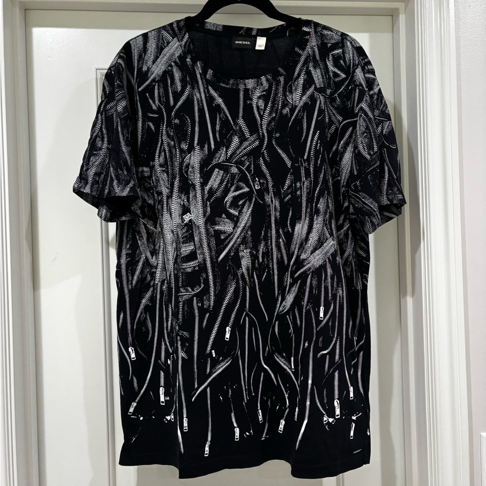 Diesel Men's Black T Shirt Size XL